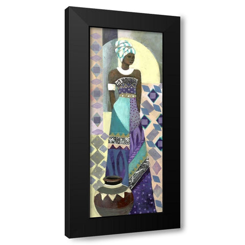 Purple Lady II Black Modern Wood Framed Art Print by Eaton, Winnie