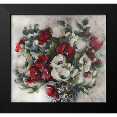 Valentines Black Modern Wood Framed Art Print by Eaton, Winnie