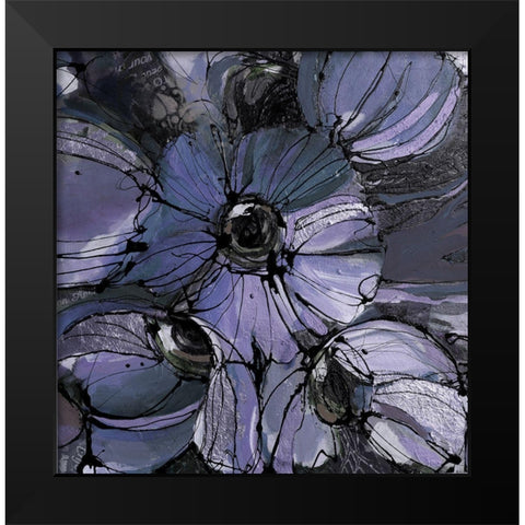 Purple Poppies I Black Modern Wood Framed Art Print by Eaton, Winnie