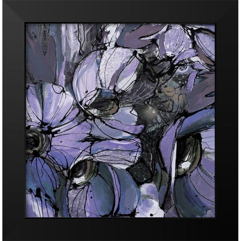 Purple Poppies II Black Modern Wood Framed Art Print by Eaton, Winnie