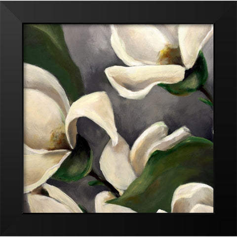 Magnolia I Black Modern Wood Framed Art Print by Eaton, Winnie