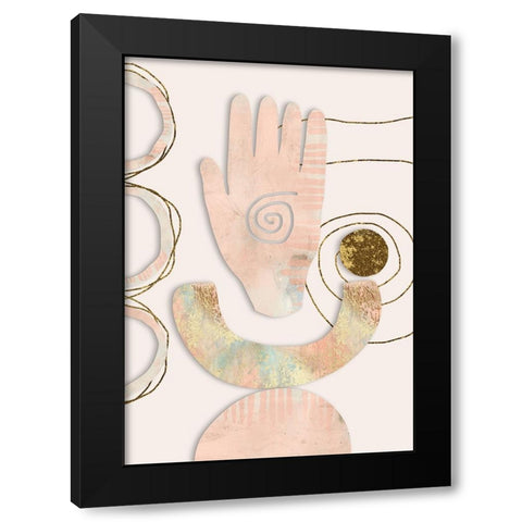 Eclectic Shapes Black Modern Wood Framed Art Print by Haase, Andrea