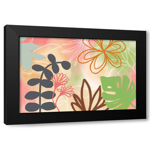Garden Party I Black Modern Wood Framed Art Print by Haase, Andrea