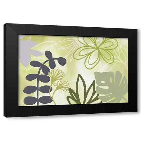 Garden Party II Black Modern Wood Framed Art Print by Haase, Andrea