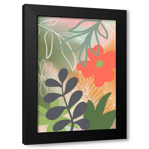 Botanical Garden I Black Modern Wood Framed Art Print with Double Matting by Haase, Andrea