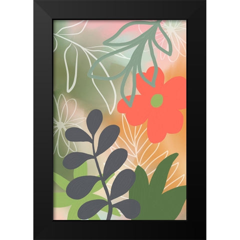 Botanical Garden I Black Modern Wood Framed Art Print by Haase, Andrea