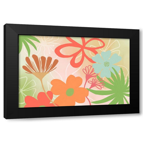 Spring Meadow Black Modern Wood Framed Art Print with Double Matting by Haase, Andrea