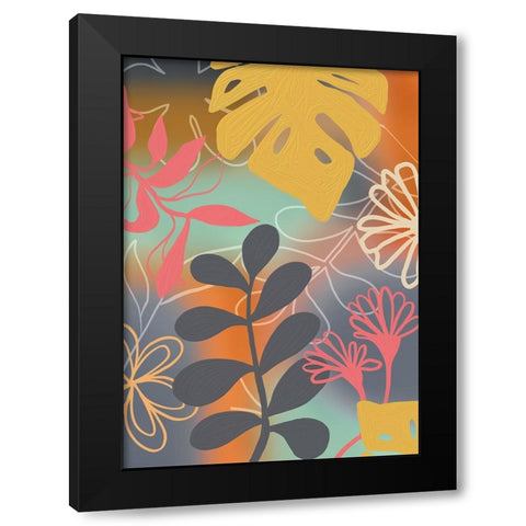 Botany Love Black Modern Wood Framed Art Print by Haase, Andrea