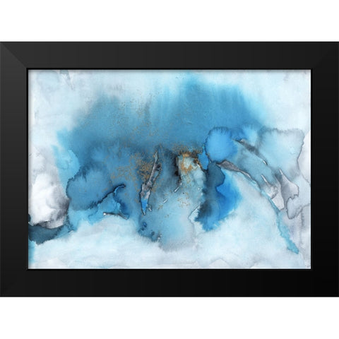 Softwashed Flow Black Modern Wood Framed Art Print by Haase, Andrea