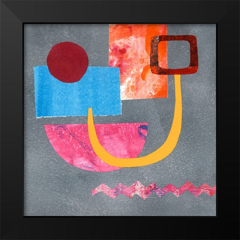 Playful Cut II Black Modern Wood Framed Art Print by Haase, Andrea
