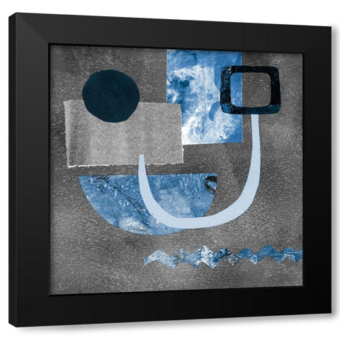 Playful Cut III Black Modern Wood Framed Art Print with Double Matting by Haase, Andrea