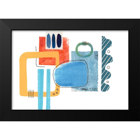 Fancy Cut V Black Modern Wood Framed Art Print by Haase, Andrea