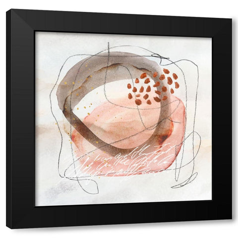 Magic Message Black Modern Wood Framed Art Print with Double Matting by Haase, Andrea