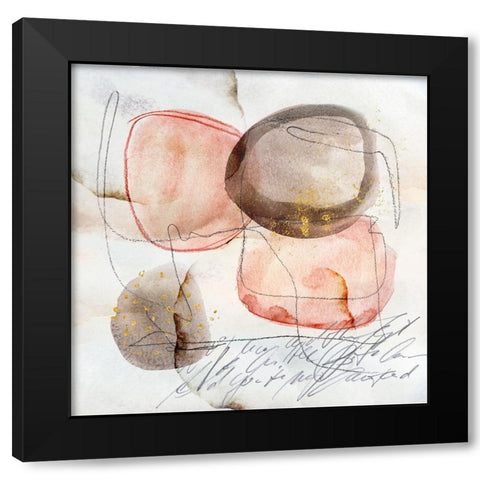 Lovely Letter Black Modern Wood Framed Art Print by Haase, Andrea