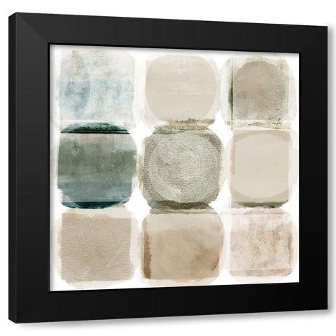 Beach Rocks II Black Modern Wood Framed Art Print with Double Matting by Kouta, Flora