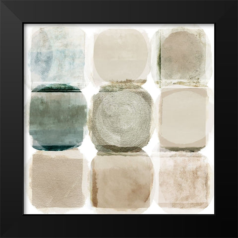 Beach Rocks II Black Modern Wood Framed Art Print by Kouta, Flora