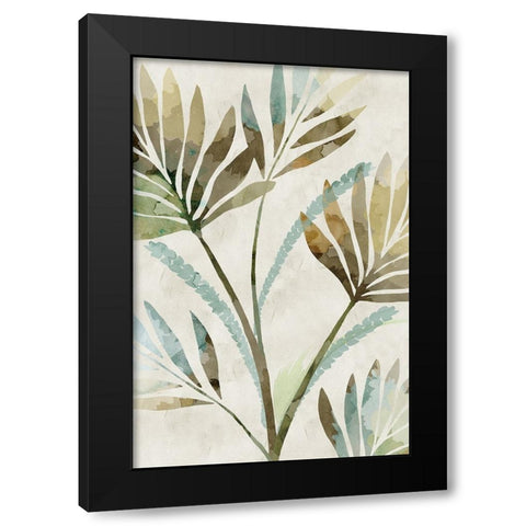 Leaf Shadows Black Modern Wood Framed Art Print by Kouta, Flora