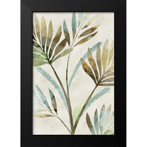 Leaf Shadows Black Modern Wood Framed Art Print by Kouta, Flora