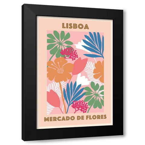 Flower Market I Black Modern Wood Framed Art Print with Double Matting by Kouta, Flora