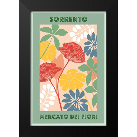 Flower Market II Black Modern Wood Framed Art Print by Kouta, Flora