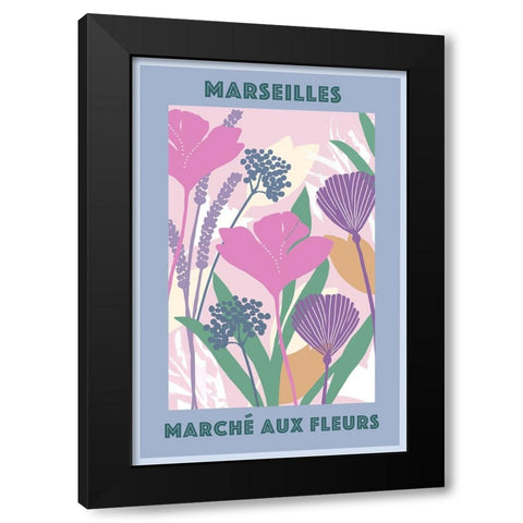 Flower Market III Black Modern Wood Framed Art Print by Kouta, Flora