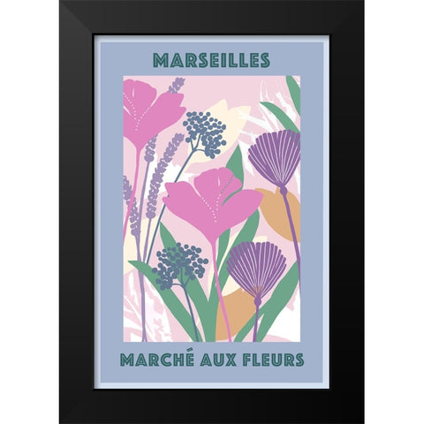 Flower Market III Black Modern Wood Framed Art Print by Kouta, Flora