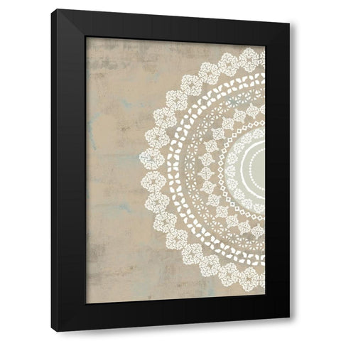 Rustic Mandala I Black Modern Wood Framed Art Print by Kouta, Flora