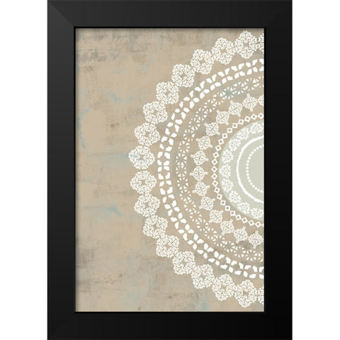 Rustic Mandala I Black Modern Wood Framed Art Print by Kouta, Flora