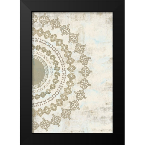 Rustic Mandala II Black Modern Wood Framed Art Print by Kouta, Flora
