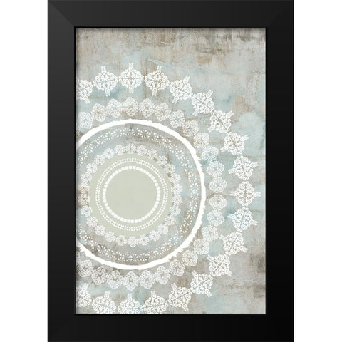 Rustic Mandala III Black Modern Wood Framed Art Print by Kouta, Flora