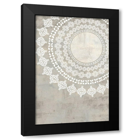 Rustic Mandala IV Black Modern Wood Framed Art Print by Kouta, Flora