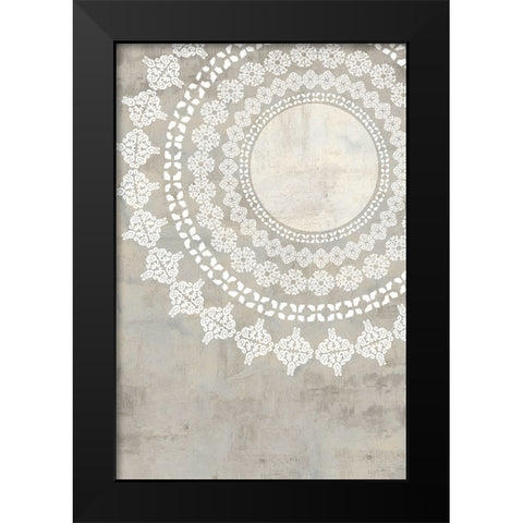Rustic Mandala IV Black Modern Wood Framed Art Print by Kouta, Flora