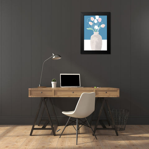 Spring Fresh II Black Modern Wood Framed Art Print by Kouta, Flora