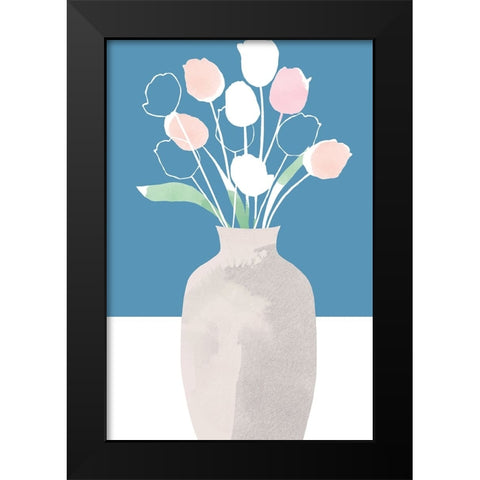Spring Fresh II Black Modern Wood Framed Art Print by Kouta, Flora