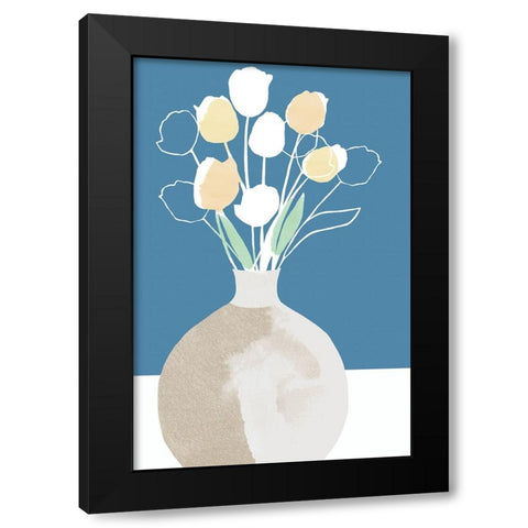 Spring Fresh III Black Modern Wood Framed Art Print by Kouta, Flora