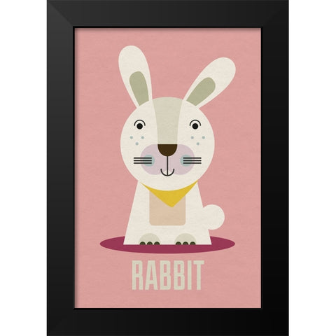 Rabbit Kids Nursery Black Modern Wood Framed Art Print by Williams, Gary