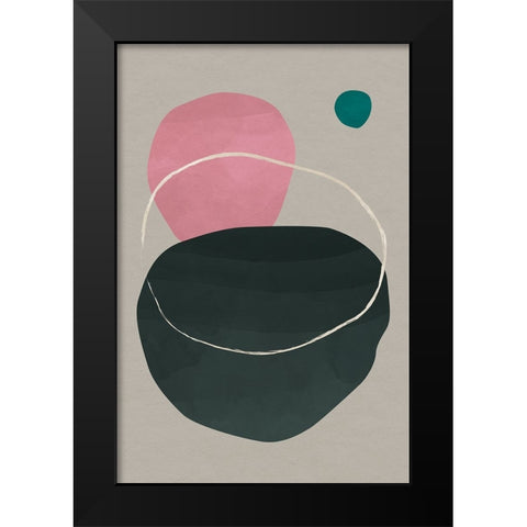 Scandi Pebbles II Black Modern Wood Framed Art Print by Williams, Gary