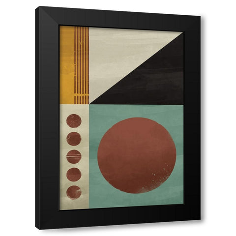 Abstract Geometric I Black Modern Wood Framed Art Print with Double Matting by Williams, Gary