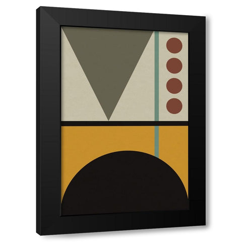 Abstract Geometric II Black Modern Wood Framed Art Print with Double Matting by Williams, Gary