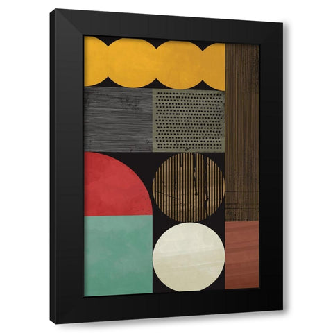 Abstract Geometric VI Black Modern Wood Framed Art Print with Double Matting by Williams, Gary