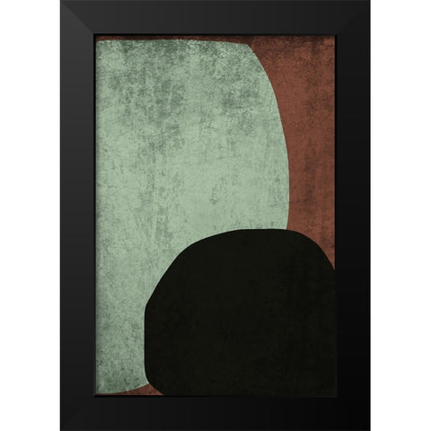 Mid Century Modern Art Abstract Shapes III Black Modern Wood Framed Art Print by Orlov, Irena