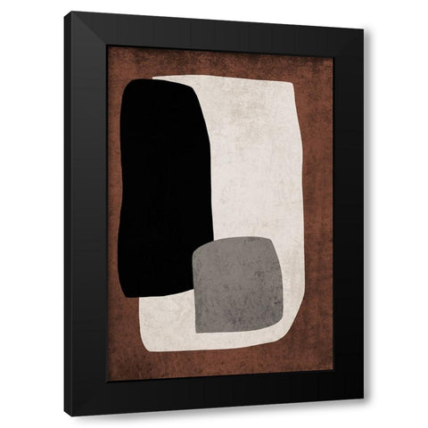 Mid Century Modern Art Abstract Shapes XI Black Modern Wood Framed Art Print with Double Matting by Orlov, Irena