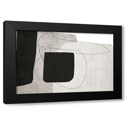 Mid Century Modern Art Abstract Shapes XIII Black Modern Wood Framed Art Print with Double Matting by Orlov, Irena