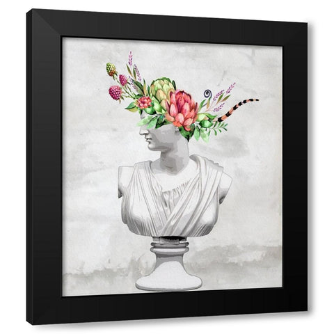 Bust And Bouquet I Black Modern Wood Framed Art Print by Smith, Karen