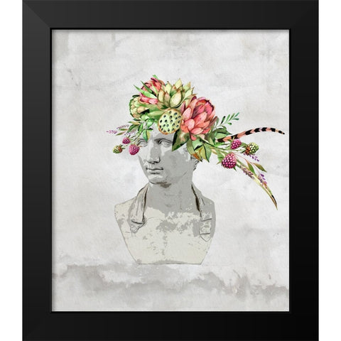 Bust And Bouquet II Black Modern Wood Framed Art Print by Smith, Karen