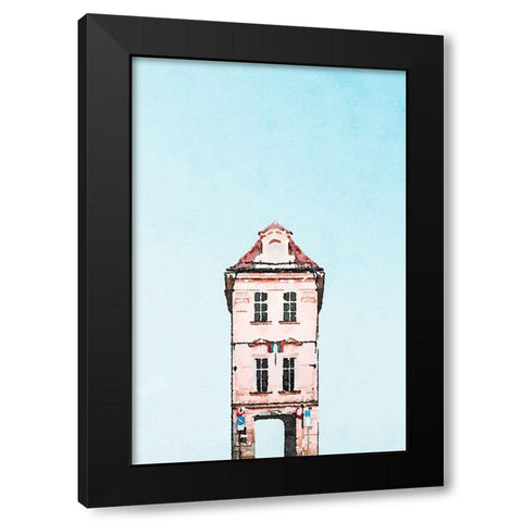 Tunnel House Black Modern Wood Framed Art Print by Curinga, Kim