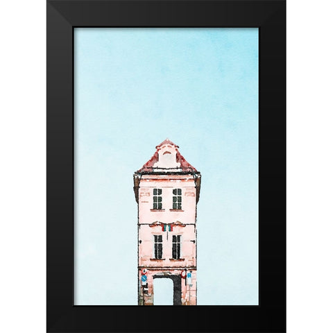 Tunnel House Black Modern Wood Framed Art Print by Curinga, Kim