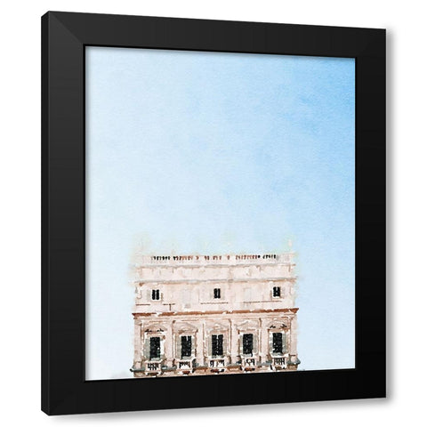 Paris Apartment Balcony Black Modern Wood Framed Art Print by Curinga, Kim