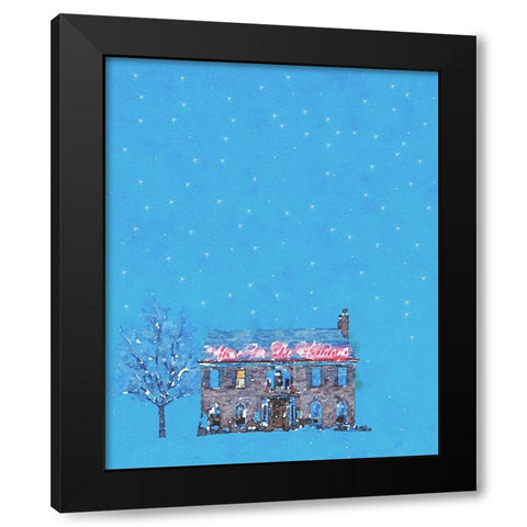 Holiday House Black Modern Wood Framed Art Print by Curinga, Kim