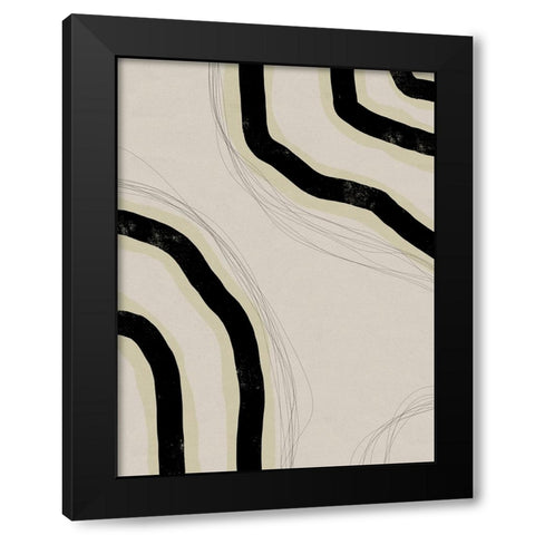 Ivory Stone I Black Modern Wood Framed Art Print with Double Matting by Holman, Nicholas